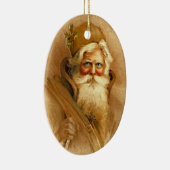 Victoriaans kerstman uit de oude wereld keramisch ornament (Rechts)