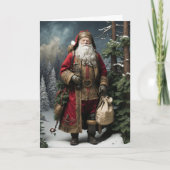 Victoriaans Kerstman - Vrolijk kerstfeest Bedankkaart (Voorkant)