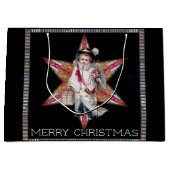 Victoriaans kerstmanengel groot cadeauzakje (Voorkant)