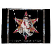 Victoriaans kerstmanengel groot cadeauzakje (Achterkant)