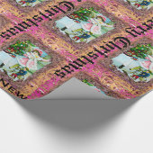 Victoriaans kerstmiddag aanpassen cadeaupapier (Hoek)