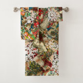 Victoriaans kerstmis bad handdoek (Insitu)
