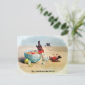  Victoriaans kerstmis Briefkaart (Staand voorkant)