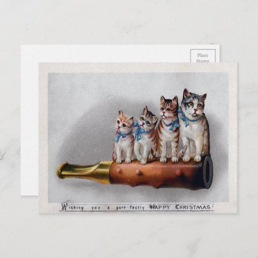  Victoriaans kerstmis Briefkaart (Voorkant / Achterkant)