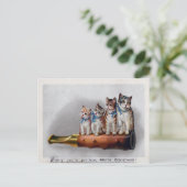  Victoriaans kerstmis Briefkaart (Staand voorkant)