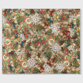 Victoriaans kerstmis cadeaupapier (Vlak)