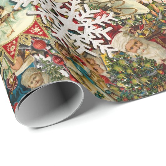 Victoriaans kerstmis cadeaupapier (Rol Hoek)