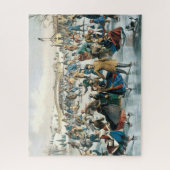 Victoriaans Kerstmis Central Park Currier & Ives Legpuzzel (Verticaal)
