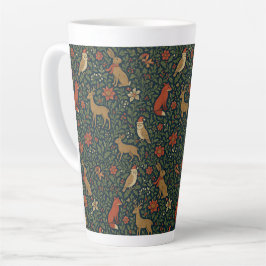 Victoriaans Kerstmis Dier & Botanisch  Latte Mok
