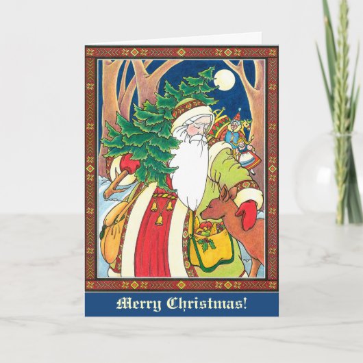 Victoriaans kerstmis feestdagen kaart (Voorkant)