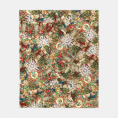 Victoriaans kerstmis fleece deken (Voorkant)