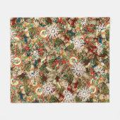 Victoriaans kerstmis fleece deken (Voorkant (Horizontaal))