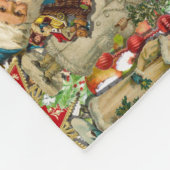 Victoriaans kerstmis fleece deken (Hoek)