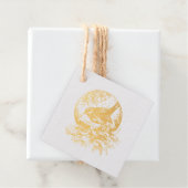 Victoriaans Kerstmis Folie, Wintervogel Bedankjes Labels (Met doos)