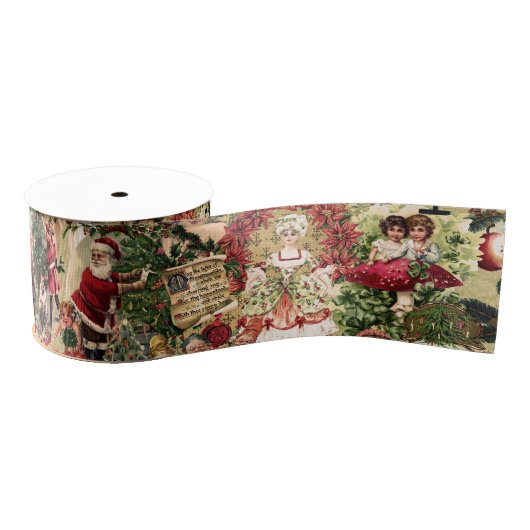 Victoriaans Kerstmis in dieprood Grosgrain Lint (Spoel)