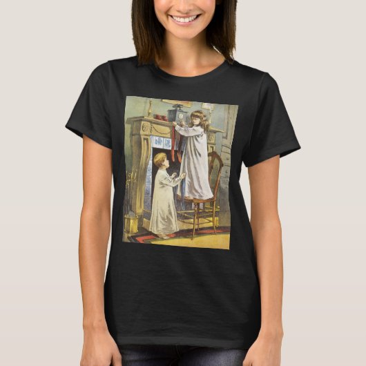 Victoriaans Kerstmis, Kinderen Kerstmispijpen T-shirt (Voorkant)