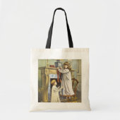 Victoriaans Kerstmis, Kinderen Kerstmispijpen Tote Bag (Voorkant)