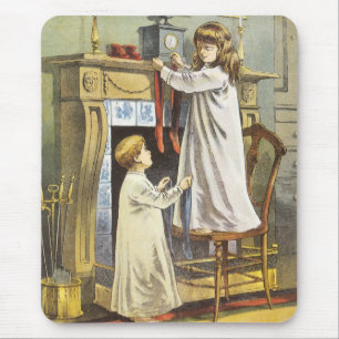 Victoriaans Kerstmis, Kinderen Kerstsokken Muismat