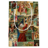 Victoriaans kerstmis met kinderen collage medium cadeauzakje (Voorkant)