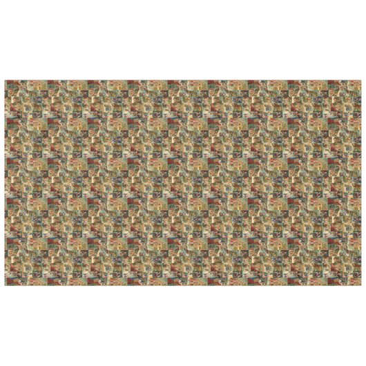 Victoriaans kerstmis met kinderen collage tafelkleed (Voorkant (Horizontaal))