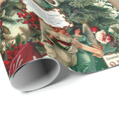  Victoriaans Kerstmis Radiance Collage Cadeaupapier (Rol Hoek)
