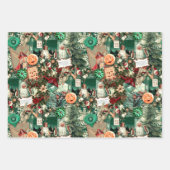 Victoriaans Kerstmis Radiance Collage Inpakpapier Vel (Voorkant 2)