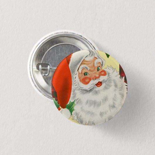 Victoriaans kerstmis ronde button 3,2 cm (Voorkant /achterkant)