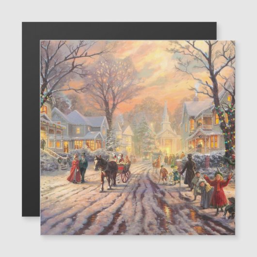 Victoriaans Kerstmis Sneeuwlandschap (Voorkant / Achterkant)