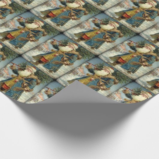 VICTORIAANS KERSTMIS VINTAGE CADEAUPAPIER (Hoek)