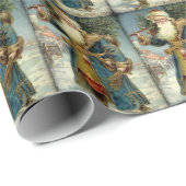 VICTORIAANS KERSTMIS VINTAGE CADEAUPAPIER (Rol Hoek)