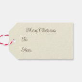 Victoriaans Kerstmis Winter Scene Cadeaulabel (Achterkant Horizontaal)