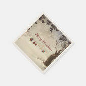  Victoriaans Kerstmis Winter Scene Servet (Hoek)