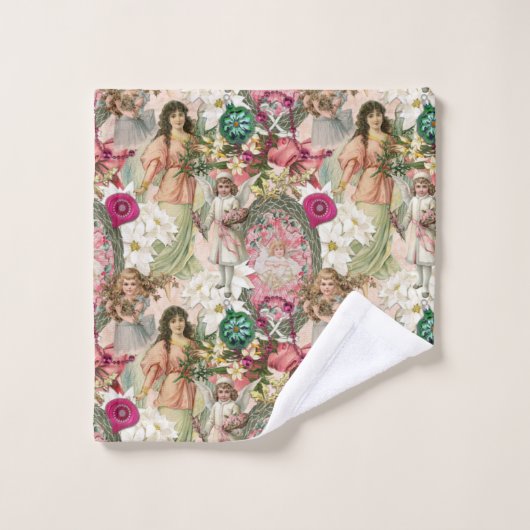 Victoriaans kerstmug     bad handdoek (Wasdoekje)