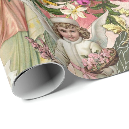 Victoriaans kerstmug cadeaupapier (Rol Hoek)