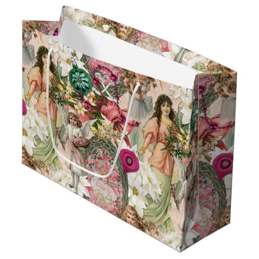 Victoriaans kerstmug    groot cadeauzakje (Voorkant Gekanteld)