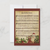 Victoriaans kerstmuziek Bedankkaart (Voorkant)