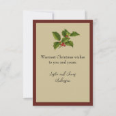 Victoriaans kerstmuziek Bedankkaart (Achterkant)