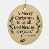Victoriaans kerstornament - Een kerstlied Keramisch Ornament (Links)