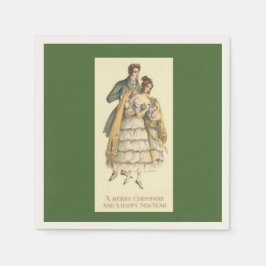 Victoriaans kerstpaar  vakantie servetten