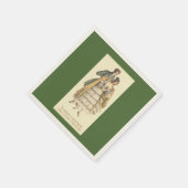 Victoriaans kerstpaar  vakantie servetten (Hoek)