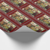 Victoriaans kerstpapier voor kinderen cadeaupapier (Hoek)