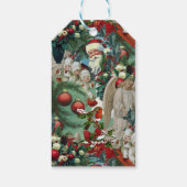 Victoriaans Kerstportret Cadeaulabel (Achterkant)