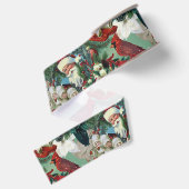 Victoriaans Kerstportret Grosgrain Lint (Achterkant)