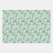 Victoriaans kerstportret inpakpapier vel (Voorkant 2)