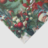 Victoriaans Kerstportret Tissuepapier (Detail)