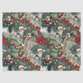 Victoriaans Kerstportret Tissuepapier (Voorkant)