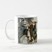  Victoriaans kerstpostbezorging Koffiemok (Links)