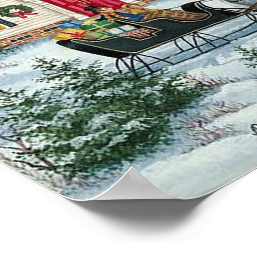 Victoriaans kerstPoster Poster (Hoek)