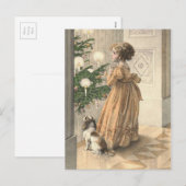 Victoriaans kerstrecorder  feestdag feestdagenkaart (Voorkant / Achterkant)