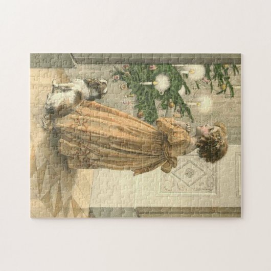 Victoriaans kerstrecorder  feestdag legpuzzel (Horizontaal)